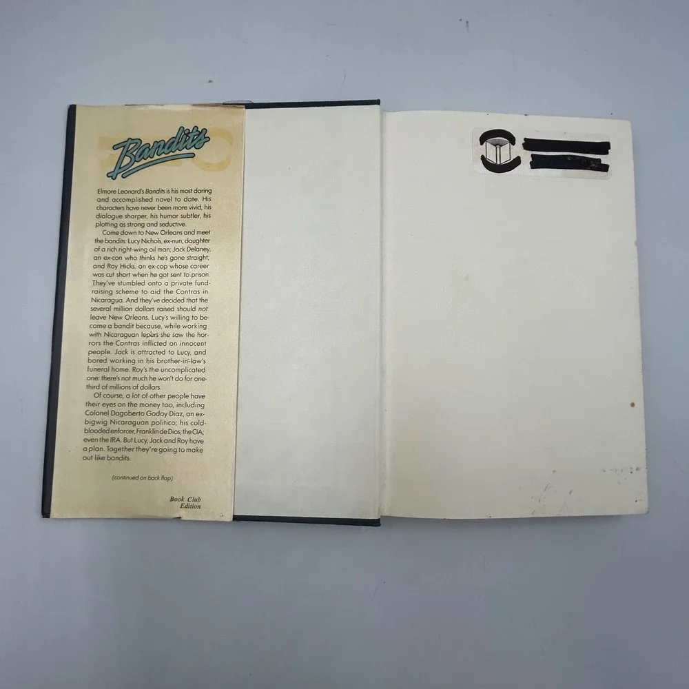 Arbor House Bandits Book 1st Edition Hardcover 1987 by Elmore Leonard